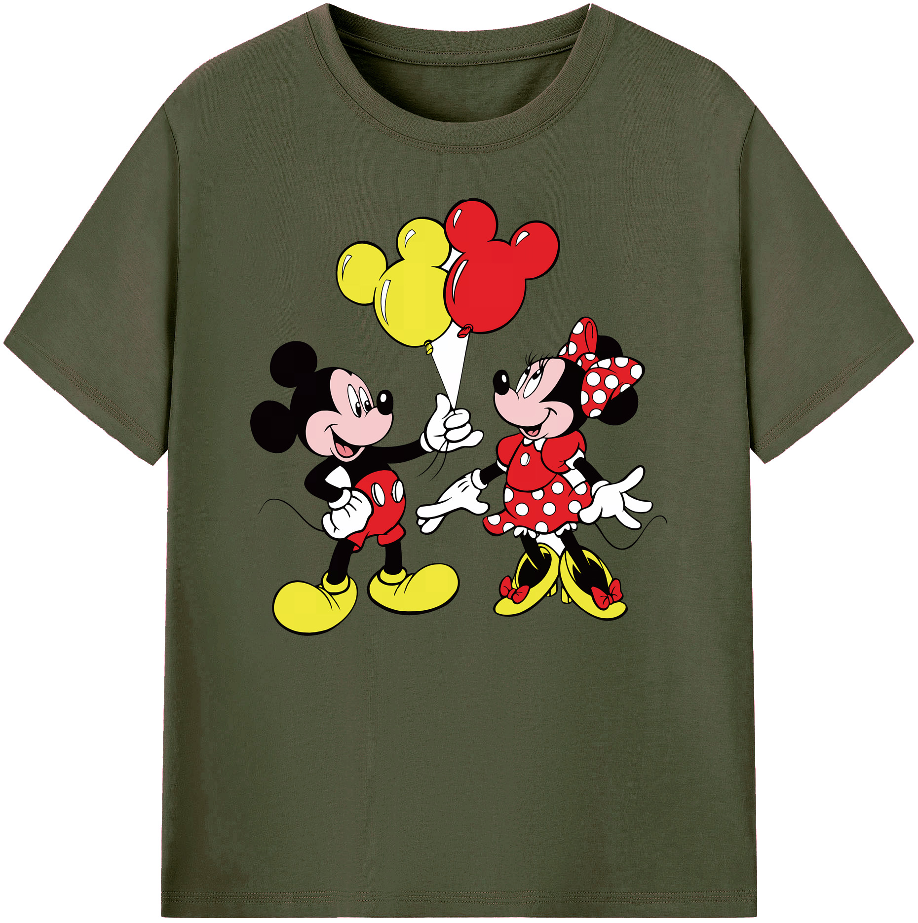 ミッキーマウス Mickey Mouse 綿100％ メンズ半袖Tシャツ｜肌触りやわらか＆通気性